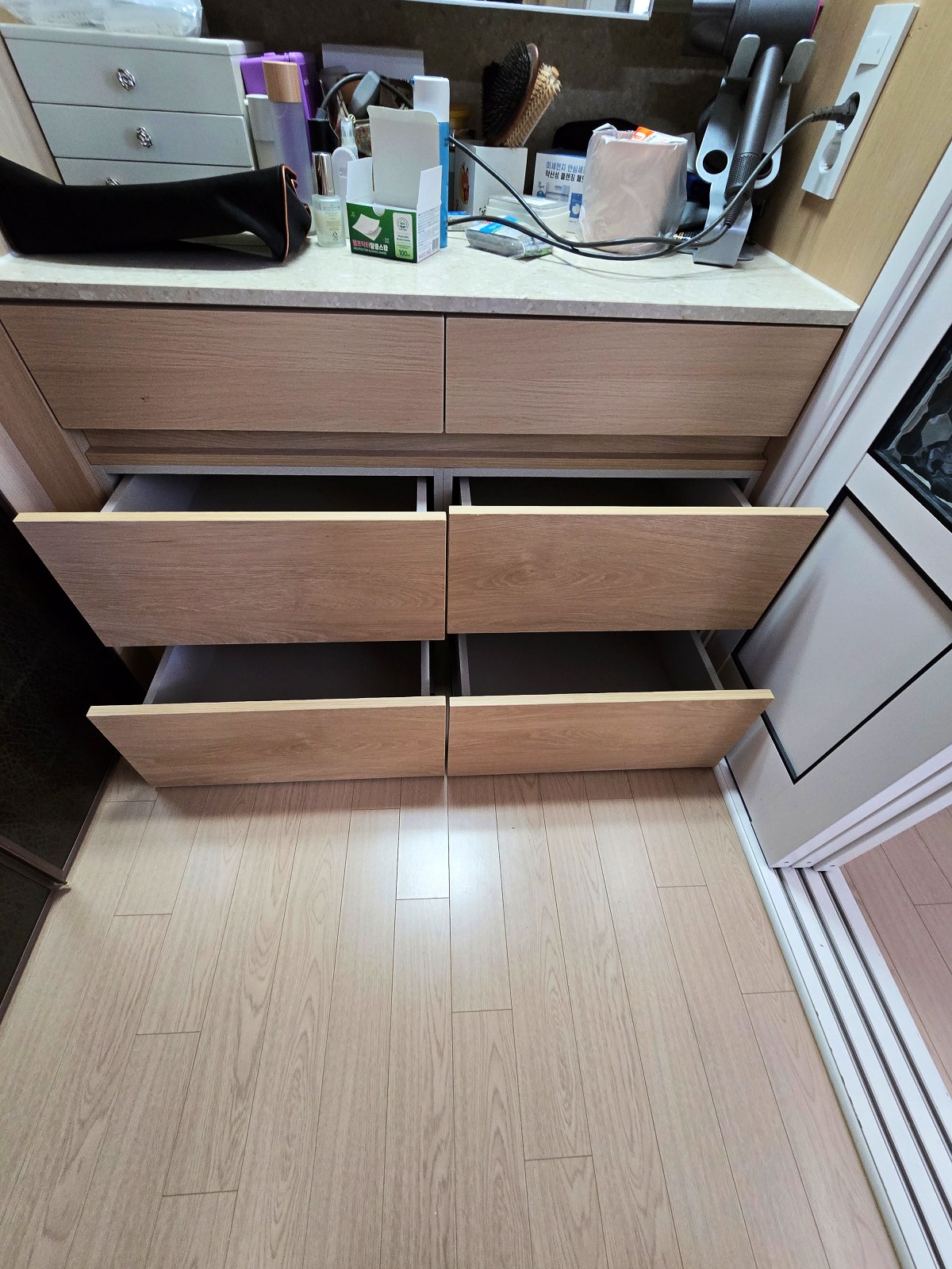 화성 향남 화장대 하부 서랍장 시공|맞춤 수납공간 제작 작업 과정 2