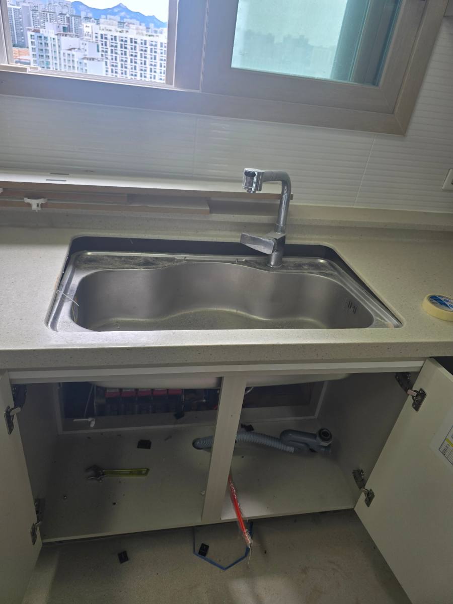 남양주 다산 사각 싱크볼·비반트 수전 교체 작업 과정 1
